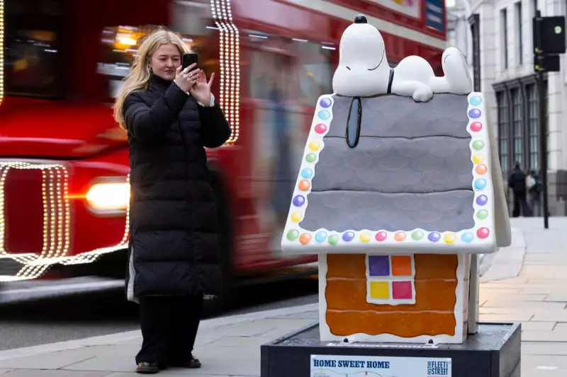 12 Snoopy Sculptures Pop Up on London's Christmas Art Trail