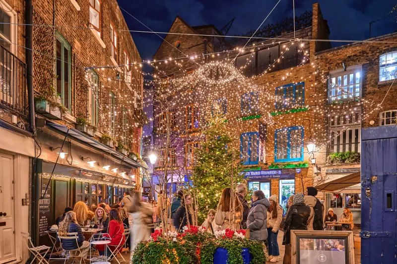 Central London's Seven Dials Goes Car-Free for Festive Saturday