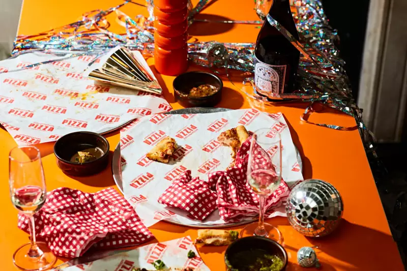 Doughnation's Christmas Pizza: Turkey Feast with Gravy Dipping Sauce