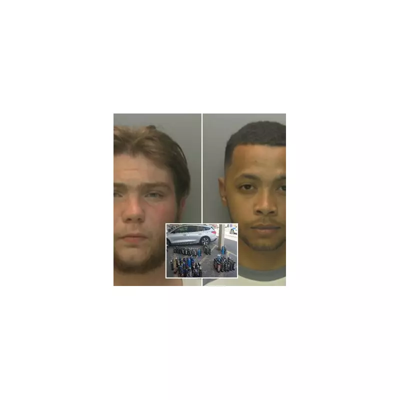 Drug dealer's 'fishing knife' excuse fails as police find 130 NOS canisters