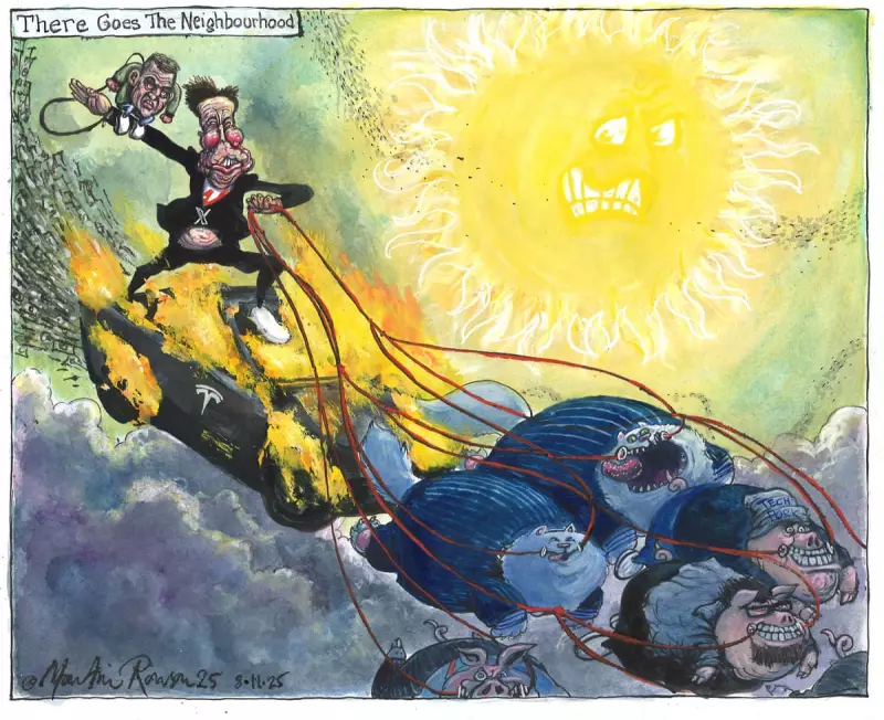 Elon Musk's $56bn Tesla Pay Deal Sparks Billionaire Backlash Cartoon