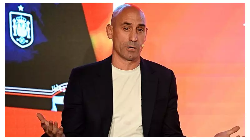 Luis Rubiales pelted with eggs by uncle during book launch