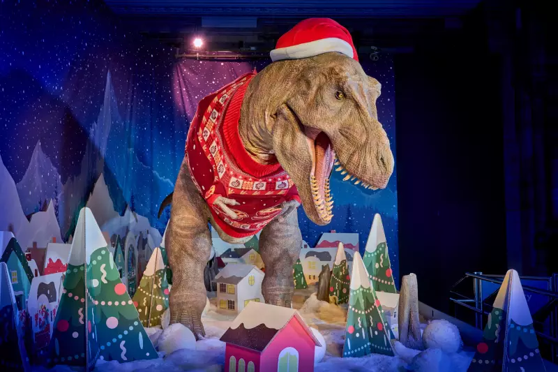 Natural History Museum's T-Rex Gets Festive 2025 Christmas Jumper