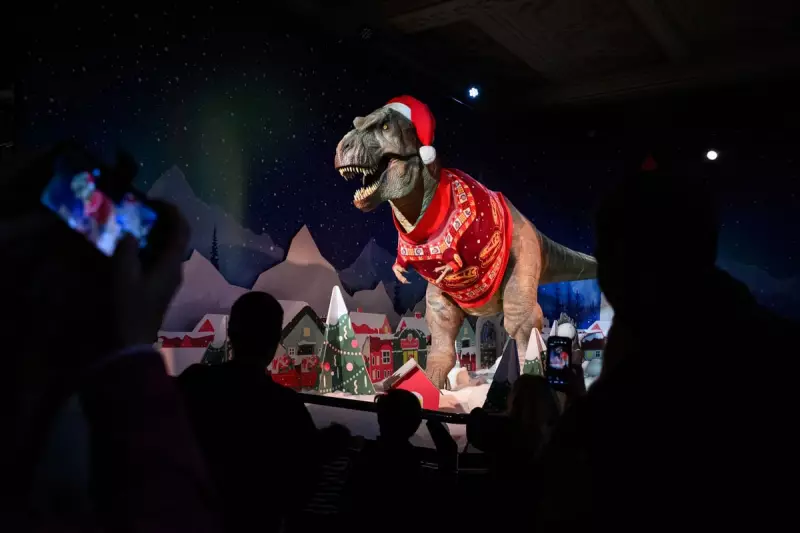 Roar Into The Festive Season: Natural History Museum's T-Rex Gets A Christmas Jumper