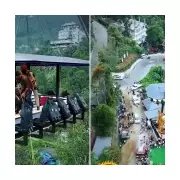 Family Trapped 150ft in Air After Kerala Sky-Dining Crane Fails