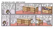 Tom Gauld's Poignant Tribute: Peeking Into the Desk of a Departed Literary Legend