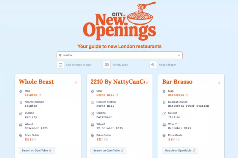 City AM Launches AI-Powered Guide to London's New Restaurant Openings