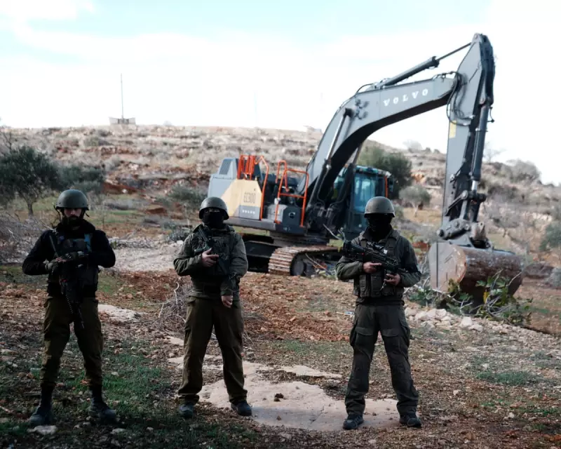 Israeli Forces Oversee Uprooting of Ancient Olive Trees for West Bank Settlement