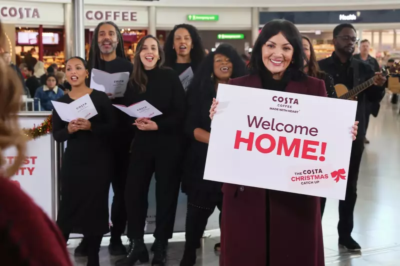 Martine McCutcheon Recreates Love Actually Scene in Festive Airport Reunion