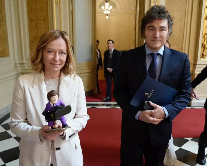 Meloni Auctions £700k in World Leader Gifts: Milei Statuette & Biden Bowl