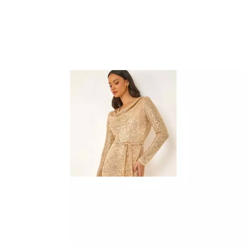 Roman's £60 Gold Sequin Party Dress Now £45 for Christmas