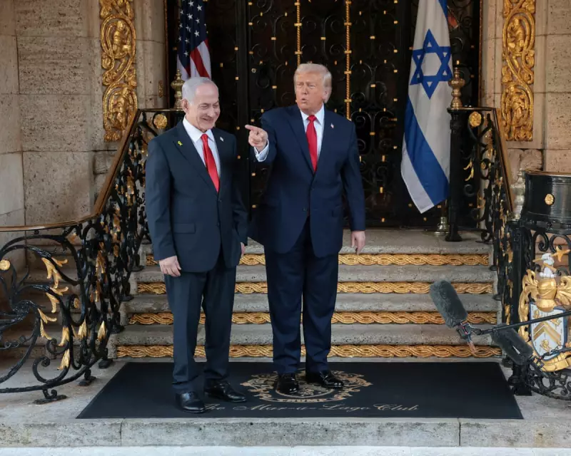 Trump Meets Netanyahu, Threatens Hamas and Fed's Powell in Florida Summit