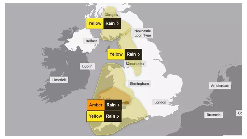 UK Weather: 'Danger to Life' Amber Warning as Month's Rain to Hit Wales