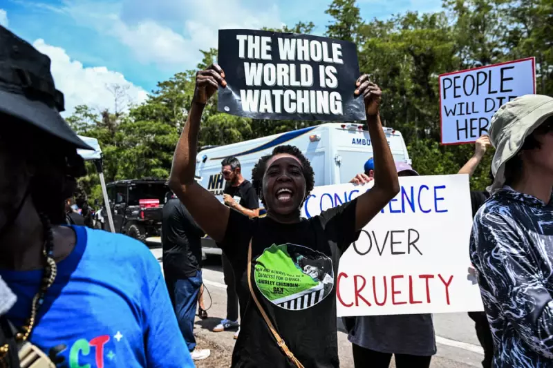 Weekly Protests at 'Alligator Alcatraz' Immigration Jail Demand Closure