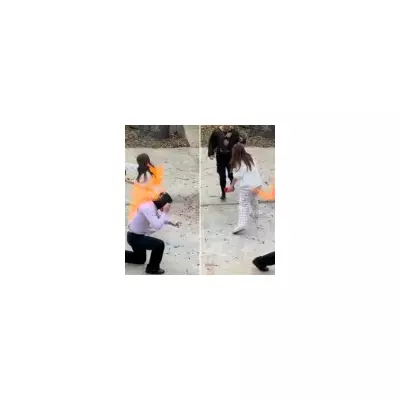 Wrestler's Fiery Proposal Stunt Backfires as Girlfriend Flees Flames