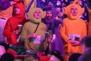 Teletubbies and Toy Story Aliens Spotted at Ally Pally Darts Championship