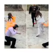 Wrestler's Fiery Proposal Stunt Backfires as Girlfriend Flees Flames