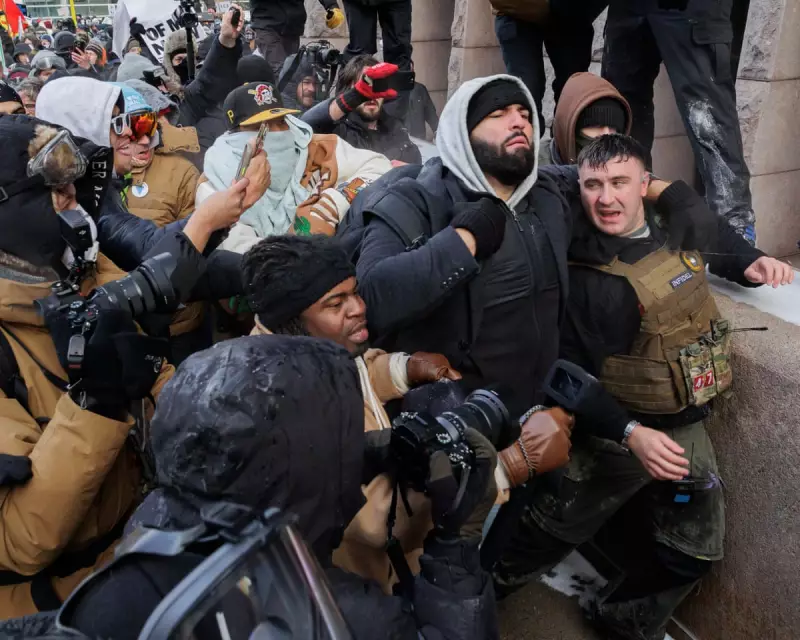 Far-right rally in Minneapolis outnumbered as counter-protesters chase off pro-ICE activists