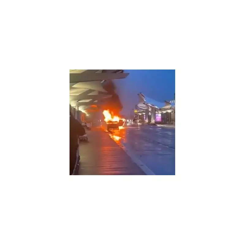 Heathrow Airport Terminal 5 Car Fire Sends Smoke Billowing Over London