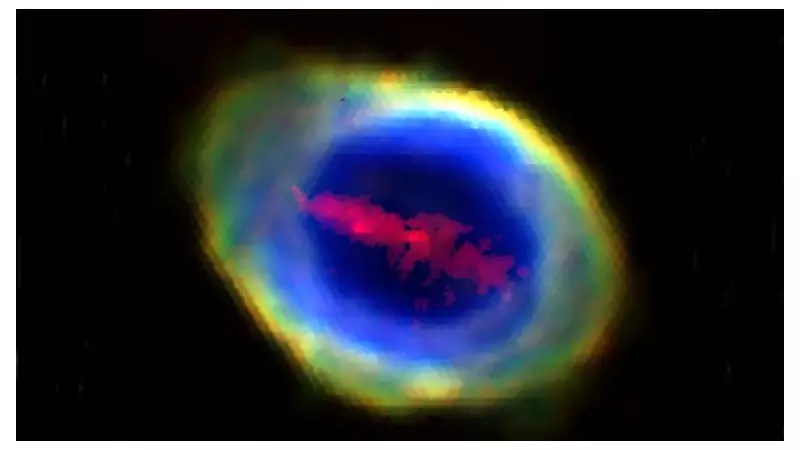 Iron 'Bar' in Ring Nebula: Clue to Earth's Future Fate?