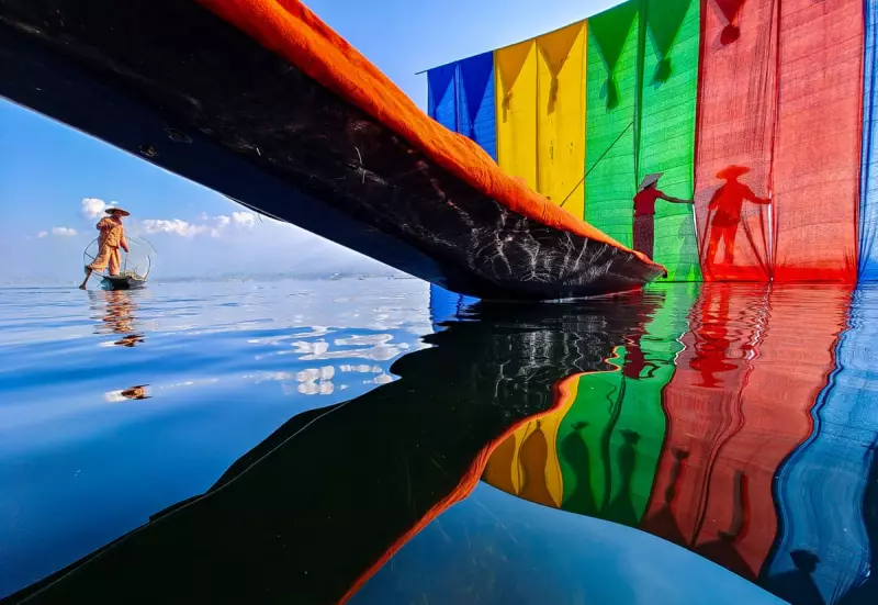 Myanmar Photographer Captures Cultural Beauty at Inlay Lake with Mobile Phone
