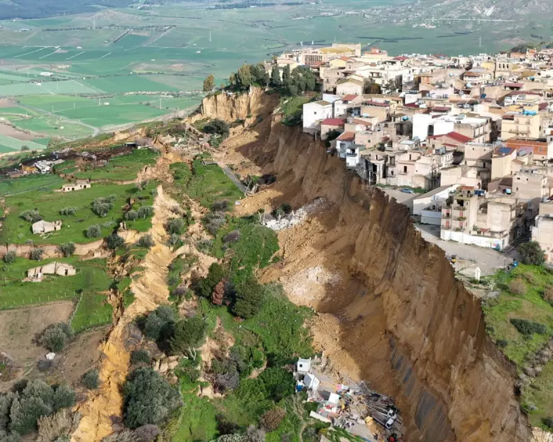 Sicilian Town Niscemi Teeters on Edge as Cyclone Harry Triggers Massive Landslide