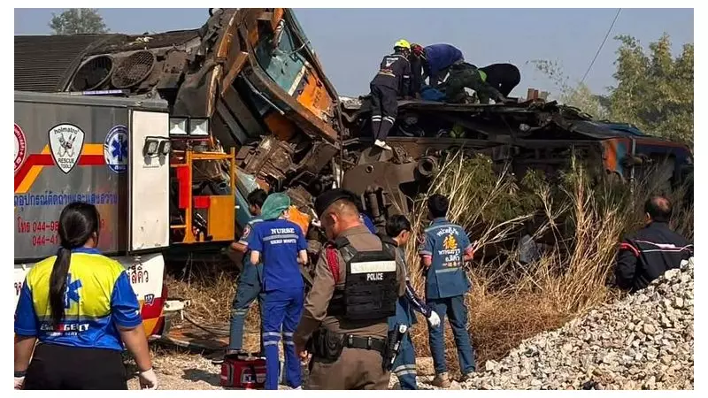 Thailand Train Disaster: 22 Dead as Crane Collapses on Moving Train