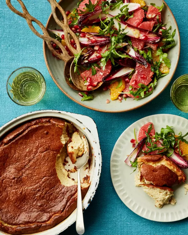 Thomasina Miers' No-Bechamel Celeriac Soufflé & Citrus Salad Recipes