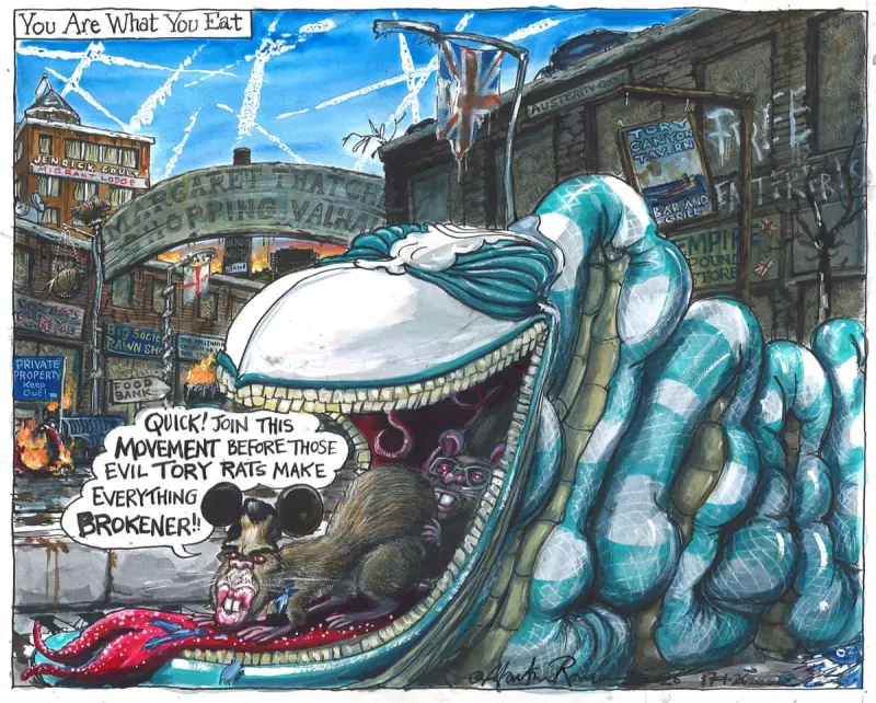 Tory Defections to Reform UK: A Political Cartoon Captures the Crisis