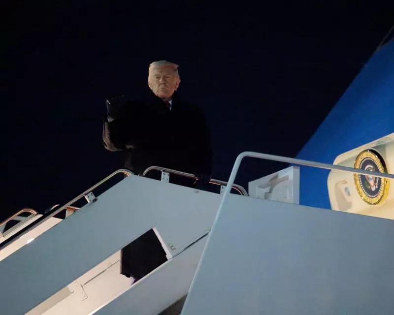 Trump Departs for Davos Summit Amid Midnight Aircraft Transition