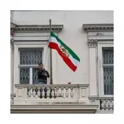 Iranian Embassy Flag Torn Down in London Protest Amid Regime Crackdown
