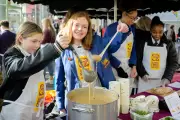 London Pupils Become Market Traders for Winter Soup Sale at Borough Market