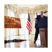 Trump Unveils 'President Donald J Trump Boulevard' in Florida Ceremony