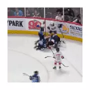 Youth Ice Hockey Brawl: Tiny Players Fight During Hershey Bears Intermission