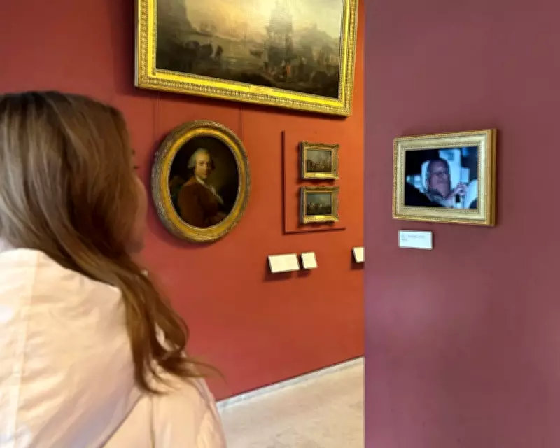 Activists Hang Photo of Andrew in Louvre in Provocative Stunt