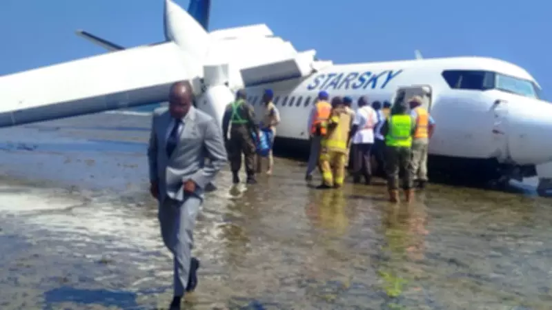 All 55 Survive as Plane Overruns Runway, Ends in Ocean Near Mogadishu