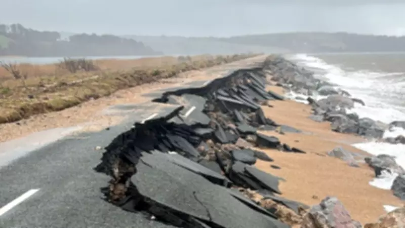 Devon's A379 Coastal Road Destroyed by Storms, Repair Costs in Millions