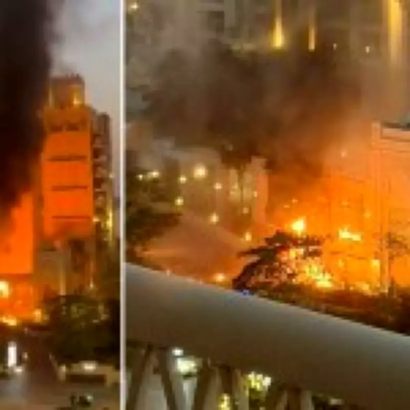 Dubai's Fairmont Hotel on Palm Jumeirah Engulfed in Flames After Iranian Missile Attack