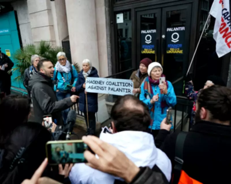 Green Leader Joins Protest Against Palantir UK Contracts Amid Transparency Fears