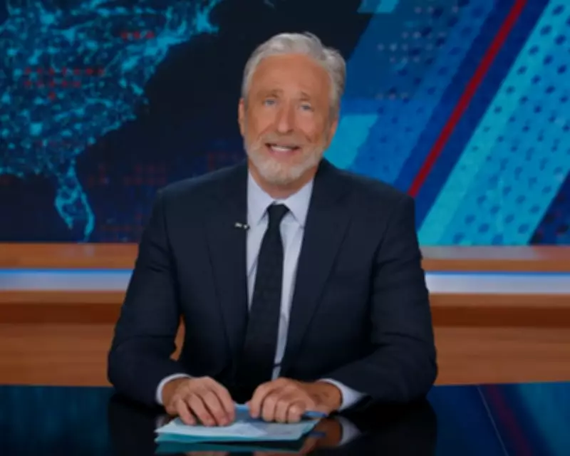 Jon Stewart Mocks Politicization of USA Hockey Win and Trump Tariffs