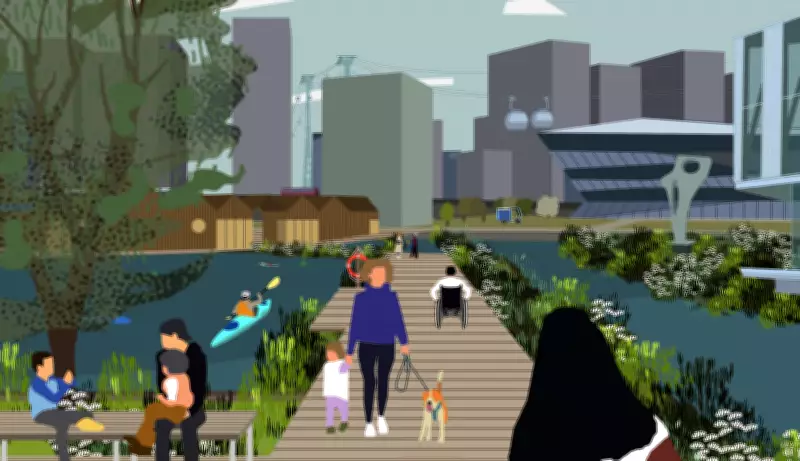 London's First Floating Park Unveiled at Royal Victoria Dock West