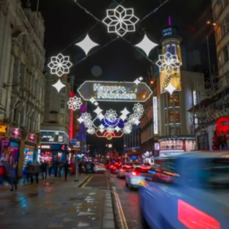 London's Ramadan Lights Illuminate Coventry Street for Fourth Year