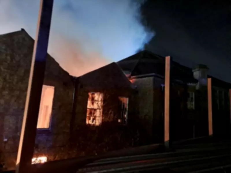 Massive Fire Destroys Abandoned Southall Church, Roof Collapses in Blaze