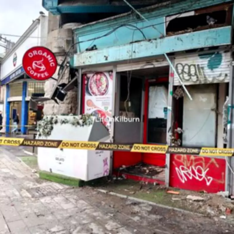 North London Café Destroyed in Early Morning Fire at Kilburn Station