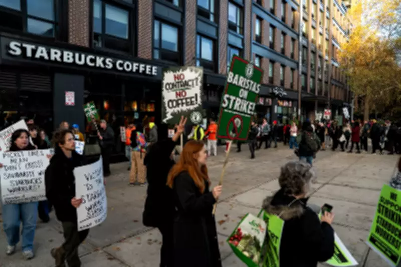Starbucks Workers Strike, Urge Customers to Delete App in Pay Dispute