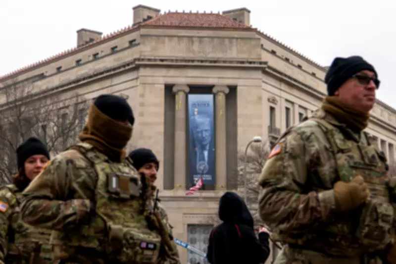 Trump Banner Hung at Justice Department Signals Political Control Shift