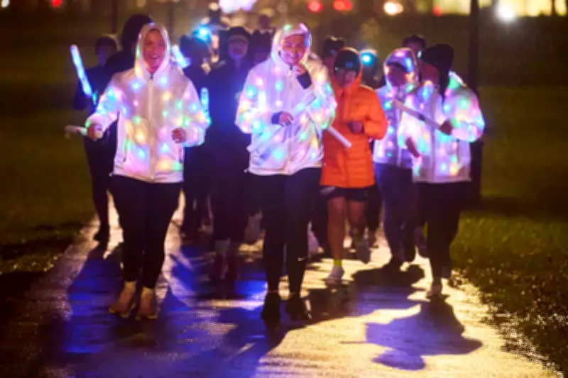 Women 'Light Up the Night' in London Park to Challenge Winter Running Safety Fears