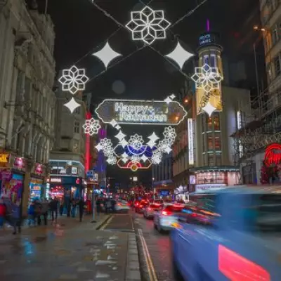 London's Ramadan Lights Illuminate Coventry Street for Fourth Year