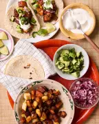 Georgina Hayden's Roast Butternut Squash and Halloumi Tacos Recipe