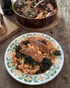 Rachel Roddy's Rustic Roman Recipe: Beans, Greens, and Sausages